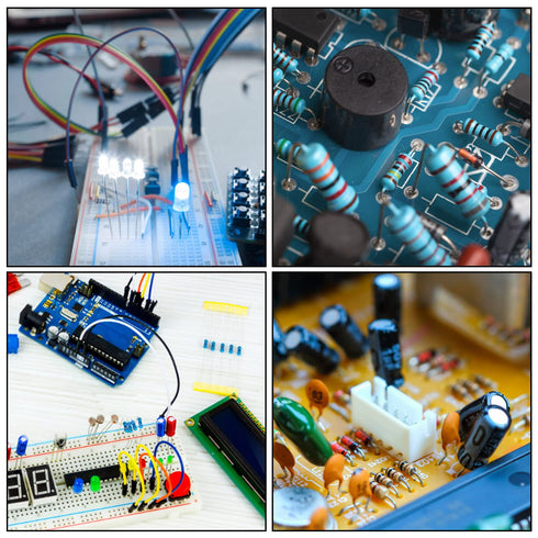 1400Pcs Basic Electronics Component Assortment Kit, Electrolytic Capacitor, Ceramic Capacitor, LED Diode, Resistor