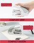 Effortless Standard Stapler Set, 20 Sheet Capacity, Half Strip, Built-in Staples Storage, Includes 1000 Staples