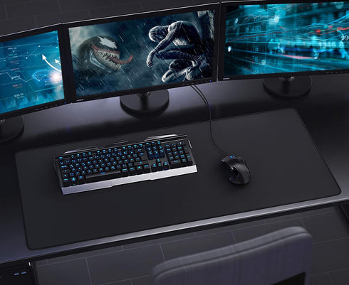 Gaming Mouse Pad, Large Desk Mouse Pad with Stitched Edges, Durable Non-Slip Natural Rubber Base, Waterproof for