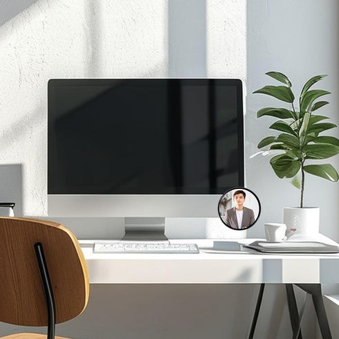 Bremorou 2 2.36" PCS Cubicle Mirror to See Behind You Adjustable Monitor Rear View Mirror for Office Desk Office