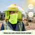 KJX Summer Hardhat Sun Shade, Hard Hat Visor Sun Shade Full Brim with Mesh Cape and Neck Gaiter, Hard Hat Sun Shield
