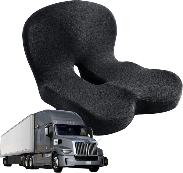 dunlips Memory Foam Seat Cushion for Truck Drivers, Office Chairs, Car Seats Ergonomic