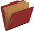 Pendaflex Recycled File Folders, Letter Size, Red (24075R), 2 Dividers, 2" Fasteners, 2/5 Tab Cut, Box of 10