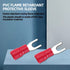 V TELESKY 300Pcs Insulated U-Type Terminal Wire Connector, Red Fork 22-16 Gauge Quick Disconnect Electrical Crimp