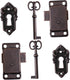 2pcs Toolbox DOITOOL Latches Jewelry Kit Small Storage Cabinet Small Storage Bench Retro Furniture Vintage Furniture