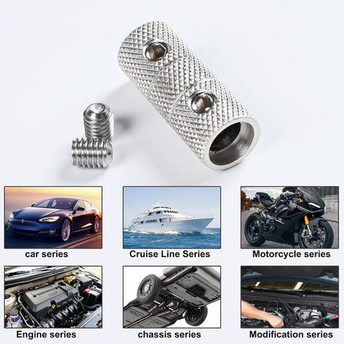 4 Gauge Wire Connectors, Nickel Plated Brass Splice Connectors, 4 Gauge Battery Cable Connector, 4 Packs
