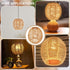 BENECREAT Small Boho Shades Replacement, Brown Paper Cord Lampshade Woven Pendant Light Covers Retro Lampshade