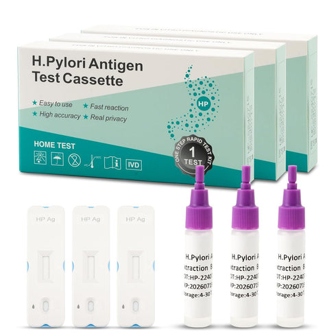 Evuioas H. Pylori Helicobacter Pylori Stool 3 Test Kit, 10-15 Minutes, Highly Accurate,