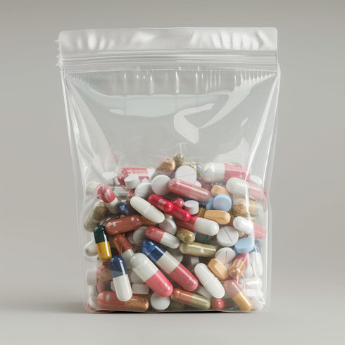 Heavy Duty Zip Bags 5"x8" - 20 Pack Puncture Resistant Resealable Poly Bags for Small Business Packaging Supplies