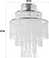 SEEYUAN 3 13.7''*H17.7'' Tiers Acrylic Chandeliers lamp Shade, Acrylic Beaded Chandelier,Pendant Ceiling Light Shade