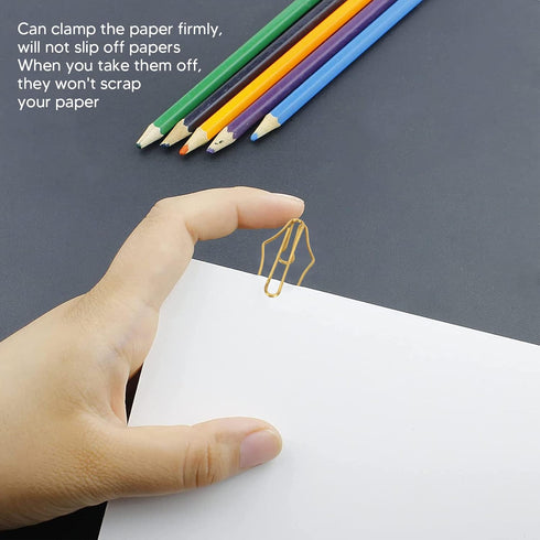 Jumbo Paper Clips - 100 Pcs Fancy Cute Large Plastic Covered Wire Clips for Home School Office