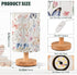 ALAZA Bedside Table Lamp for Bedroom Wildflowers Floral Butterfly Nightstand LED Light Lamps with USB Port Linen Fabric