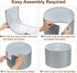 1Set 13"x13"x10" E26/E14/Spider YOKIVE Drum Lamp Shades for Table Lamps, Linen Lampshade Easy Assembly Lamp Shade