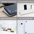 Desktop Glass Whiteboard Set with 3 Colors Markers, Desk Dry Erase Glass Whiteboard for Home Office Supplies
