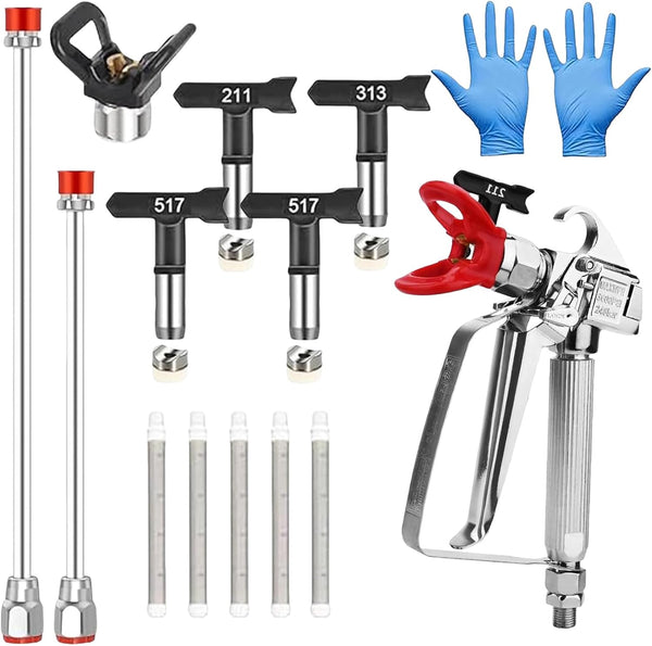 Generic 15 Pcs Airless Paint Sprayer Gun Kit 3600PSI Professional Spray Gun, 4