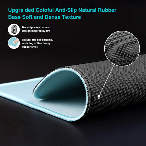 Mouse Pad with Durable Stitched Edge, Small Non-Slip Rubber Base for Laptop and Gaming
