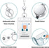 Blulu Retractable Badge Reel Lanyard with 3 ID Holders, Stainless Steel Beaded Chain Necklace