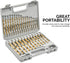 TOOLUXE 10055L Hex Shank Drill Bit Set, 30 Pc, Titanium Coated Metal Bits