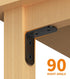 FATLODA 18PCS 72PCS (1.57x1.57 L Bracket Corner Bracket, Stainless Steel L Brackets for Shelves, Black Small Right