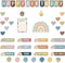 78 Items Boho Decor - Rainbow Birthday Board for Classroom Decorations Announcement