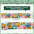 Treela 2 Rolls 65.6 ft Straight Border Trim Bulletin Board Borders Self Stick Scalloped Bulletin Board Trim Bulletin Board Decorations for Classroom School Office Party Favor (Flower)