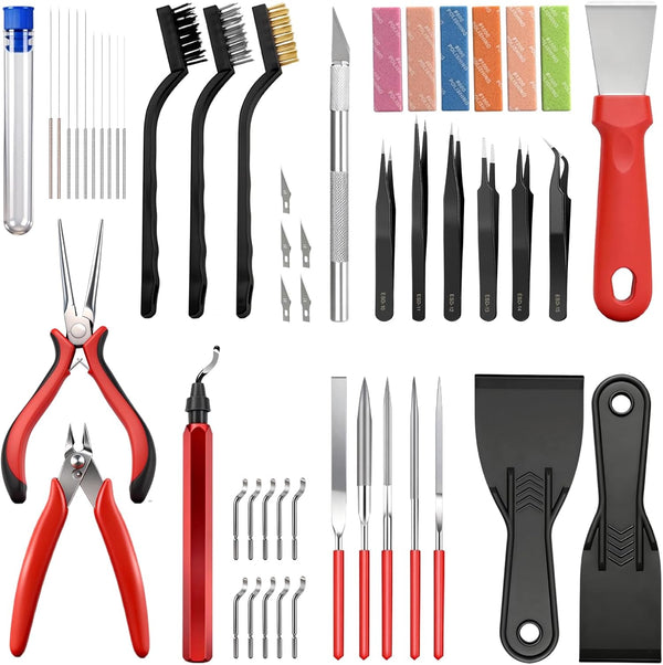Golfory 3D Printer Tools Kit,40Pcs 3D Printer Accessories for FDM Printers,Includes Removal Scrapers,Deburring