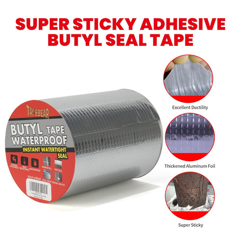 Butyl Tape Waterproof Sealing Tape 6inch x 16feet, Heavy Duty for RV Repair, Awning, Window, and Boat Sealing