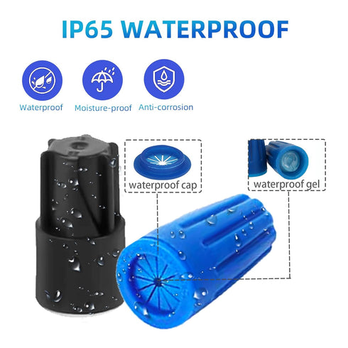40PCS Waterproof Outdoor Wire Electrical Connectors, Sealant Twist Nuts Caps for Wet Location Installation