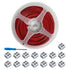 15Pack LED Strip Connectors 2pin with 32.8ft Wire, Tighten Screw Terminal Blocks 10mm Connector for 5-24v LED Tape