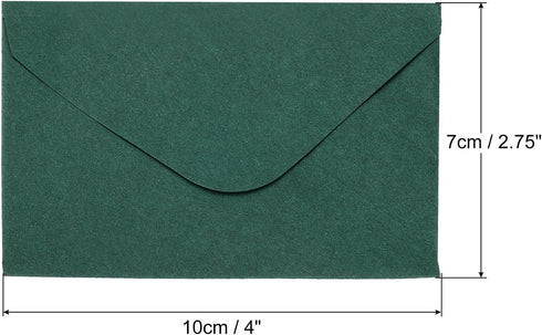 PATIKIL Mini Envelopes, 100 Pack Dark Green Gift Card Business Card Envelopes for Weddings, Greetings