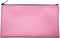 Vinyl Zipper Bags Leatherette Small Compact Pink 11 x 6 inches, 1 Zippered Pouch