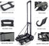 4 2 cart,Backpack Folding Hand Truck Small Dolly,Foldable Utility cart with Wheels & Elastic Ropes,Foldable Trolley,Car