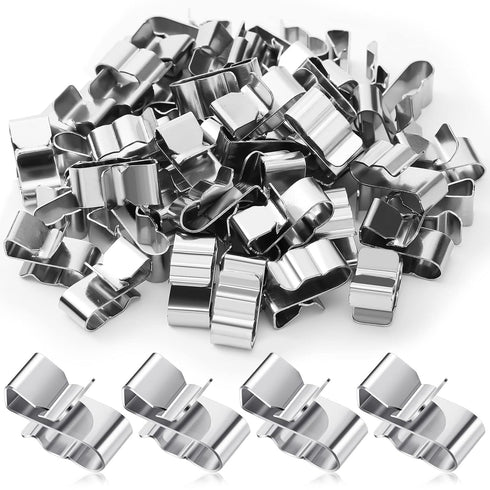 Zhengmy 50 Pcs Trailer Frame Wire Clips Stainless Steel Metal Cable Clips 22.5