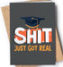 Funny Graduation Card with Envelope, Original Congratulatory Present for College or High School Graduate