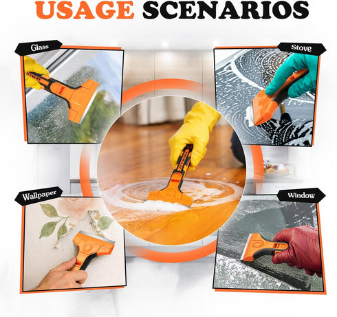15 SK5 JETMORE Razor Blade Scraper, Scraper Tool with PCS Steel Blades, Razor Scraper, Ergonomic Handle with Blade