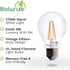 Bioluz LED 92 CRI E26 40 Watt Dimmable Edison Bulbs, Warm White Clear Pendant Light, 6-Pack