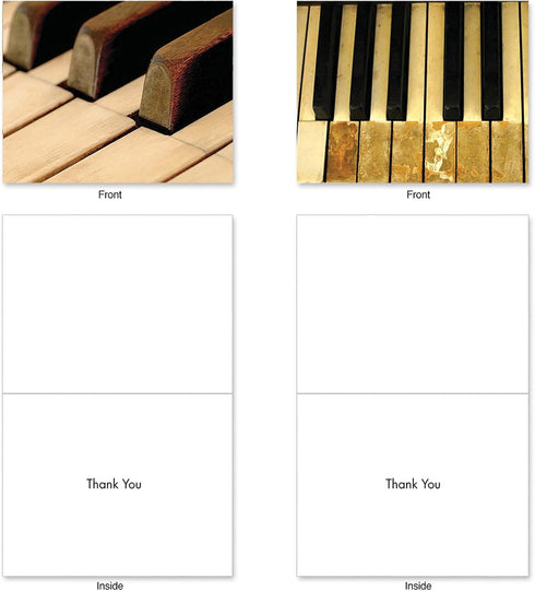 The Best Card Company 10 Assorted Thank You Note Cards Box Set, 4 x 5.12 Inch with Envelopes