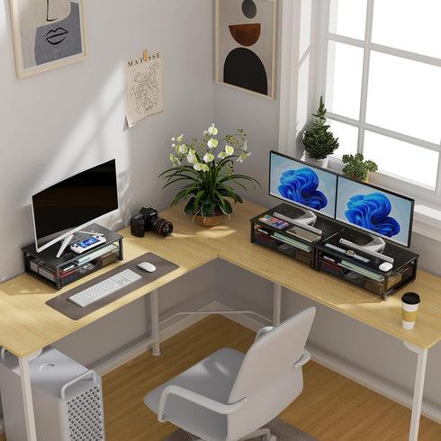 gianotter Computer Monitor Stand Riser, Desk Organizers and Accessories with Drawer, Office Desk Accessories