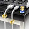 Viaky Magnetic Cord Holder,Gold Magnetic Cable Clip,Metal Cord Holder for Nightstand,Magnetic Cable Management