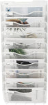 EasyPAG Hanging File Organizer - 10 Pocket Wall Mount File Holder with 5 Key Hook for Office and Classroom, White