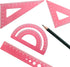 Moicstiy 4 Set, Pcs Triangular Ruler Aluminum Alloy Geometry Tools, Metal Drafting Ruler for Students, Draftsmen