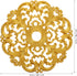 12.08 Inch-Golden Zerodeko Ceiling Medallion, Home Decor Ceiling Medallion for Lighting Fixtures