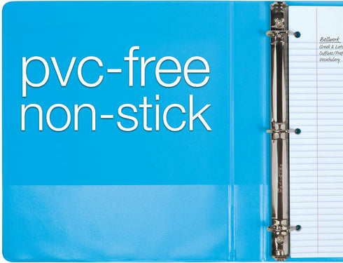 Oxford 3 Ring Binders, Durable 1 Inch D Rings for School and Office, ClearVue Presentation Binder, Blue, 4PK