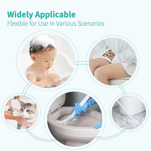 7 BARROCK Hand Held Bidet Sprayer for Toilet Shattaf Sprayer Replacement, Holes Handheld Jet Spraying Ergonomic Handle