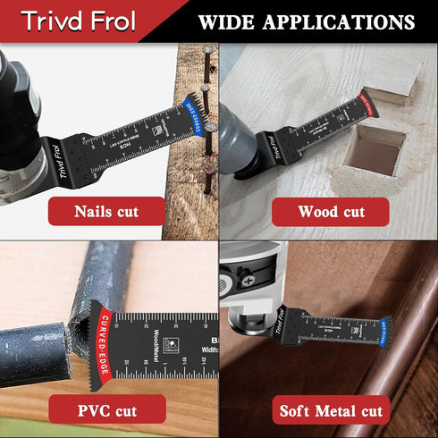10PCS Extra Long Oscillating Saw Blades: Curved Edge Bi-Metal and Japanese Teeth for Precise Cuts