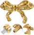 (50x35x25mm) KALLORY Brass Bowknot Cabinet Pull Handle, Decorative Metal Drawer Knobs, Gold Small Cupboard Pulls
