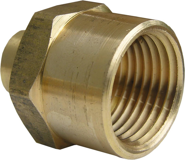 LASCO 17-9281 1/2-Inch Female Pipe Thread by 3/8-Inch Female Pipe Thread Brass Bell Reducer
