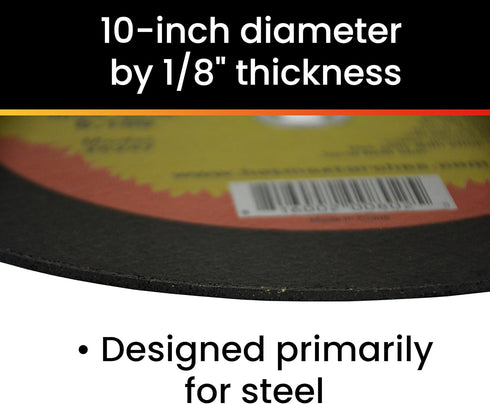 Hot Max 26247 10-Inch x 1/8-Inch x 5/8-Inch Steel Chop Saw Cut Off Wheel