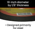Hot Max 26247 10-Inch x 1/8-Inch x 5/8-Inch Steel Chop Saw Cut Off Wheel