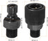 PATIKIL Hydraulic Quick Connect Coupler, 1 Set Carbon Steel M14x1.5mm Male Thread Pipe Fitting Plug Adapter for Construction Agriculture with Washer, Black